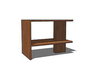 现代实木储物柜sketchup模型，柜子草图大师模型下载
