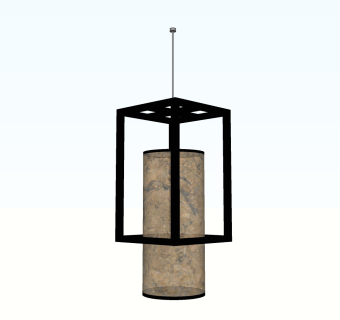 现代吊灯草图大师模型，吊灯sketchup模型下载