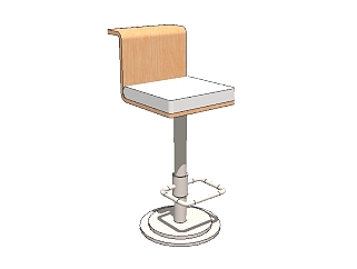 现代吧椅草图大师模型，吧椅sketchup模型下载