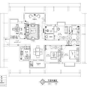 欧式上海城4房附全套施工图附效果图dwg文件下载