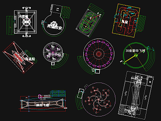 原创儿童游乐设备CAD图块，游乐园建筑图纸下载