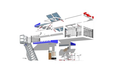 工业风集装箱住宅草图大师模型，集装箱住宅sketchup模型免费下载