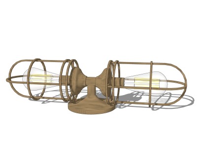 工业风金属壁灯草图大师模型，壁灯sketchup模型下载