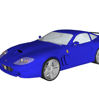 现代跑车免费su模型，现代跑车skp模型，草图大师素材下载