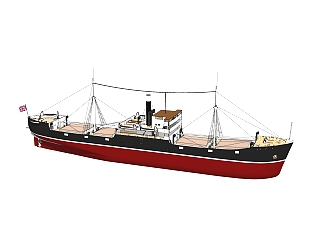 现代的大型货船skb文件，货船sketchup模型下载