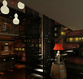 复古餐厅全套CAD施工图，餐厅CAD建筑工程图纸下载