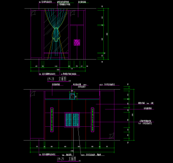 中式风格火锅餐饮设计图，火锅店CAD施工图下载