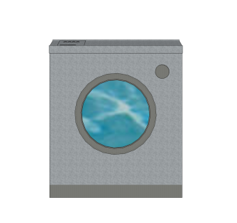 现代滚筒洗衣机sketchup模型下载