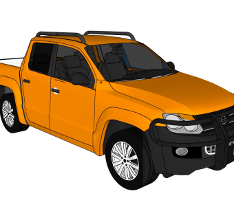 现代皮卡汽车草图大师模型，皮卡SU模型下载