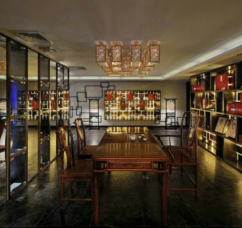 中式餐厅CAD施工图，餐厅CAD建筑图纸下载