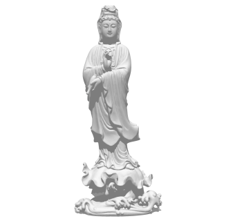现代观音菩萨su模型，雕塑草图大师模型下载