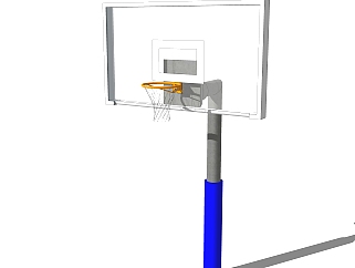 现代篮球<em>架</em>草图大师模型，篮球<em>架</em>SKB文件下载