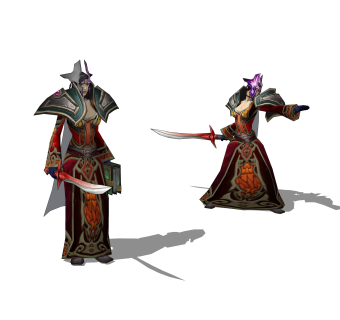 现代魔兽游戏角色草图大师模型，游戏角色su模型下载