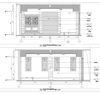 中式别墅CAD施工图套图，别墅CAD建筑图纸下载