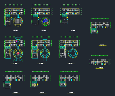 十二层酒店平面布置图，酒店平面CAD建筑图纸下载