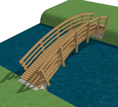 拱桥草图大师模型下载，sketchup拱桥模型分享