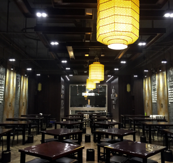 中式餐厅全套CAD施工图，餐厅CAD建筑工程图纸下载