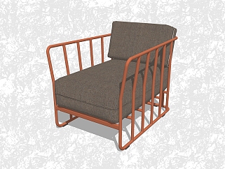 现代创意小座椅草图大师模型，<em>靠背</em>椅sketchup模型下载