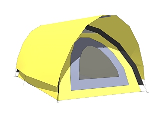 现代简约户外帐篷skb文件，帐篷草图大师模型下载