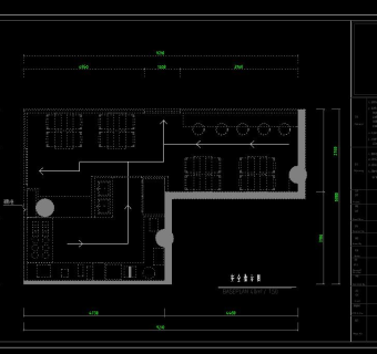豆花店奶茶店施工图CAD图纸，奶茶店CAD设计图施工图纸下载