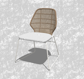 现代创意小座椅su模型，休闲椅草图大师模型下载