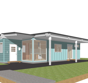 工业风集装箱住宅草图大师模型，集装箱住宅sketchup模型免费下载