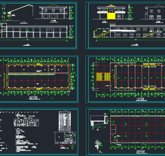 食堂综合楼扩出图，食堂CAD建筑图纸下载
