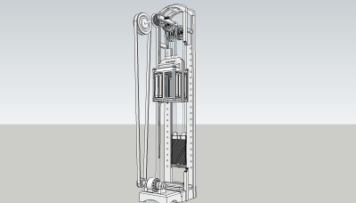 现代观光电梯su模型下载、观光电梯草图大师模型下载