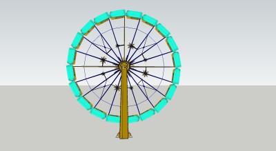 现代游乐设施草图大师模型，游乐设施sketchup模型