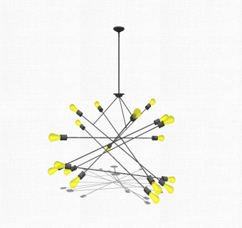 现代吊灯sketchup模型下载，吊灯su模型下载
