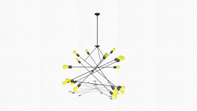 现代吊灯sketchup模型下载，吊灯su模型下载
