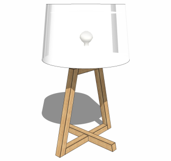 现代台灯sketchup模型下载