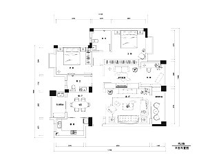 美式3室2厅2卫“时光x度”施工图