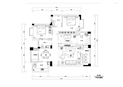 美式3室2厅2卫“时光x度”施工图