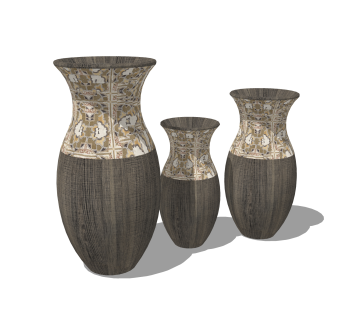 现代瓷器SU模型，瓷器SKP模型下载