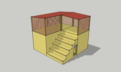  现代美式狗窝草图大师模型，狗窝sketchup模型下载