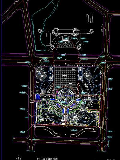 广场园林景观设计方案施工图CAD图纸