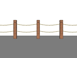 绳索栏杆su模型下载、绳索栏杆草图大师模型下载