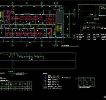 润泽教育富园景都培训班消防电气图施工图CAD图纸