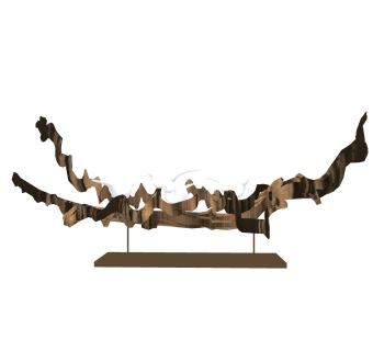 枯树枝小鸟摆件草图大师模型,现代装饰品su模型下载