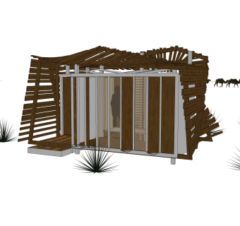 现代独栋别墅草图大师模型下载，别墅外观sketchup模型分享