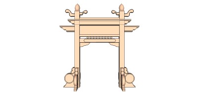 牌坊草图大师模型下载、牌坊su模型下载