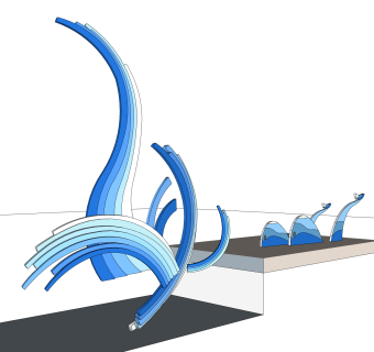 现代海洋动物雕塑su模型,摆件草图大师模型下载