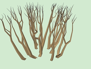 <em>枯树</em>树干盆景sketchup模型下载，树干盆景skb模型分享