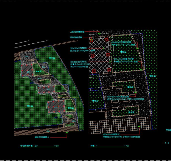 道路全套景观设计施工图，道路景观CAD施工图