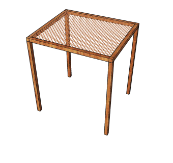 现代藤架sketchup模型下载