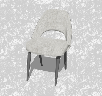 现代休闲椅草图大师模型，背靠椅su模型下载