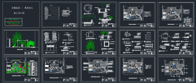 别墅景观别墅院子花园设计，别墅花园景观CAD施工图纸下载