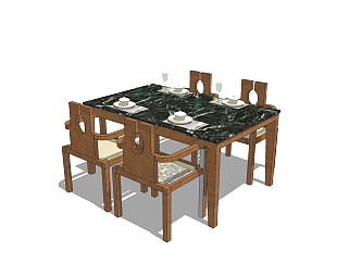 现代<em>餐桌</em>椅免费<em>su模型</em>，<em>餐桌</em>椅skp模型下载