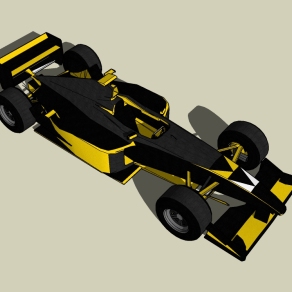 现代赛车草图大师模型，赛车sketchup模型